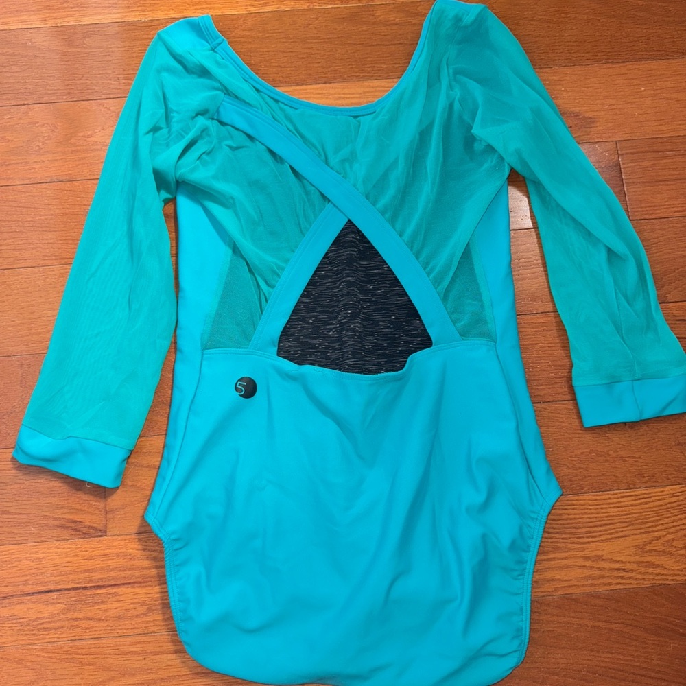 Five Dancewear Teal Long Sleeve Leotard